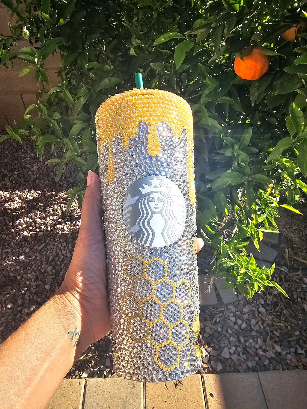 Bling Pooh Bear 24 Oz Rhinestone Tumbler